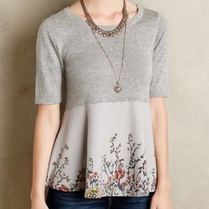 Anthropologie Moth Gardenia Peplum